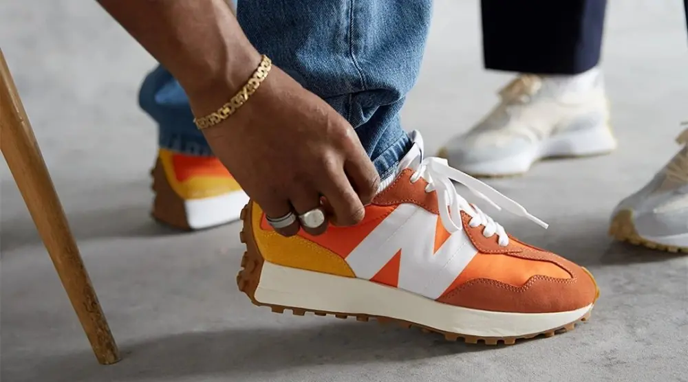 Giày New Balance 327 Marine Blue Orange MS327LAA - Ảnh 6