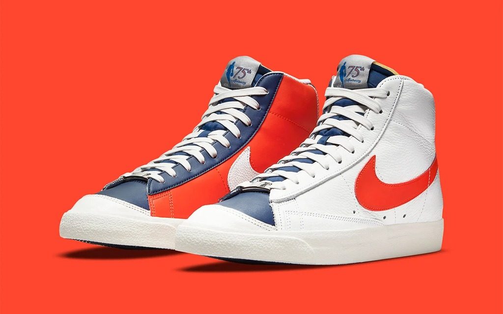 Giày Nike NBA x Blazer Mid '77 EMB '75th Anniversary Knicks' DD8025-100 - Ảnh 2
