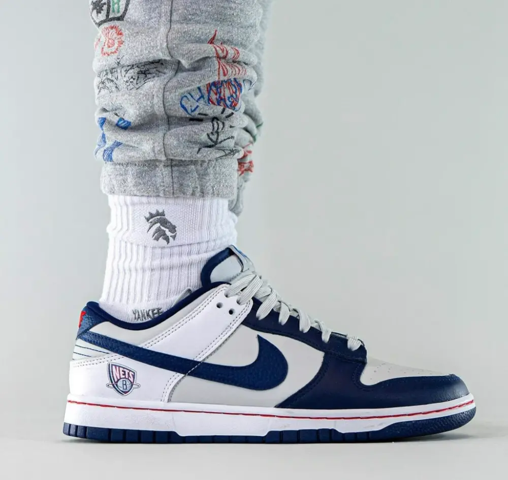 Giày Nike NBA x Dunk Low EMB '75th Anniversary Nets' DD3363-001 - Ảnh 7