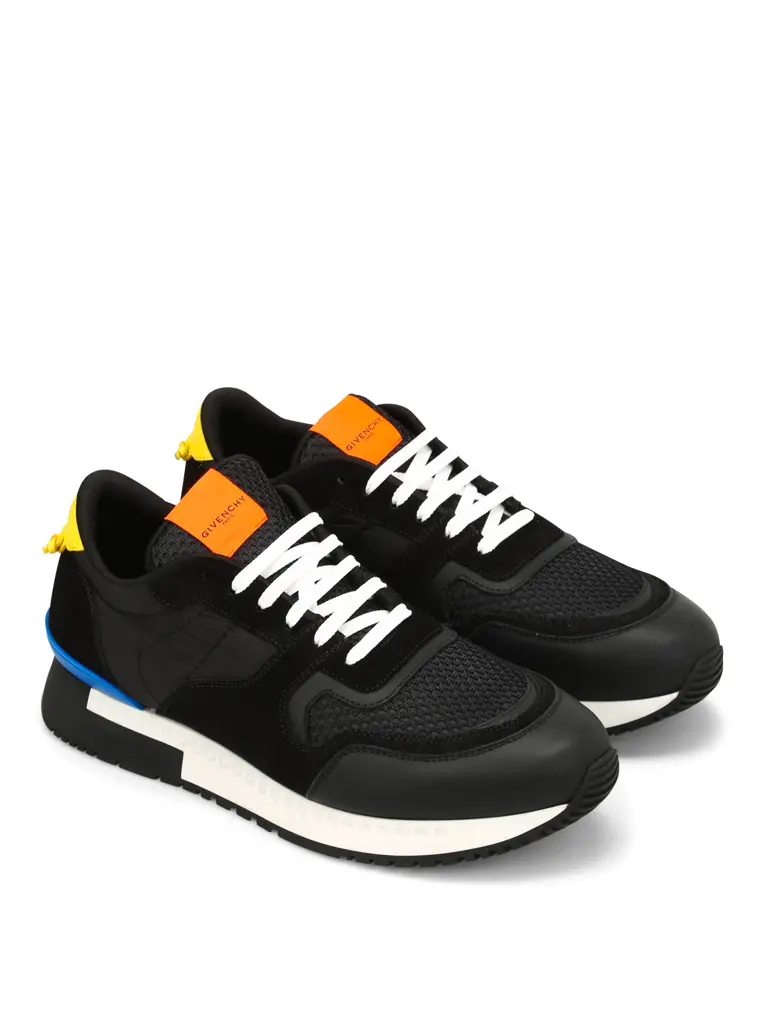 Giày Givenchy Men's Black Fabric Sneakers BM08217980-001 - Ảnh 3
