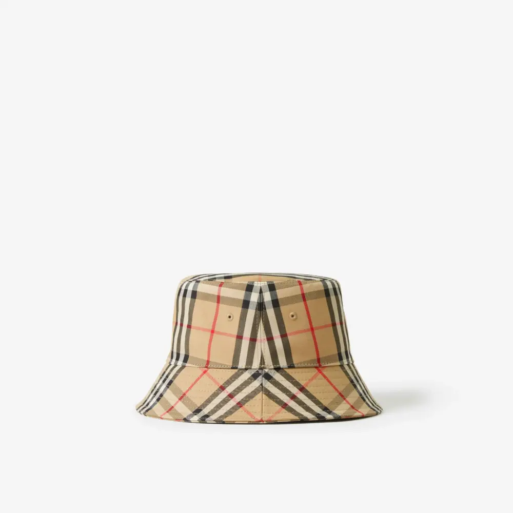 Alternative view of Mũ Burberry Vintage Check Cotton Blend Bucket Hat 'Beige' 80269271