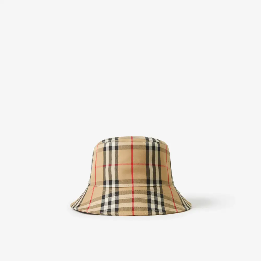 Mũ Burberry Vintage Check Cotton Blend Bucket Hat 'Beige' 80269271