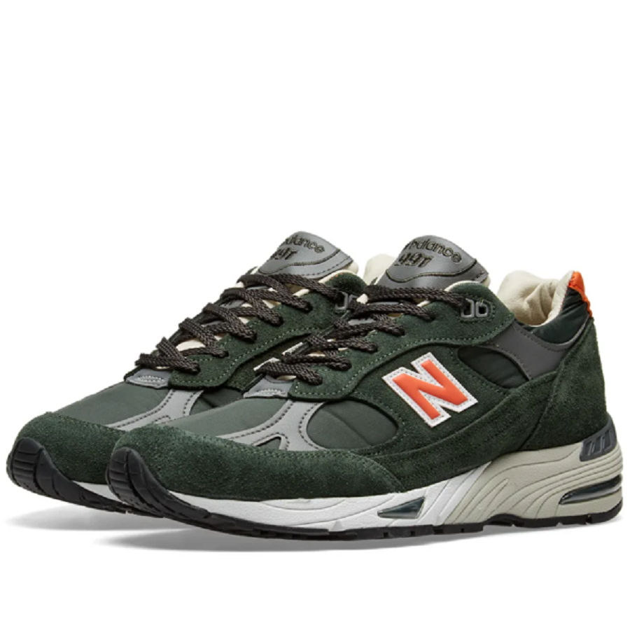 Giày New Balance 991 Made in England ‘Forest Green Orange’ M991TNF - Ảnh 4