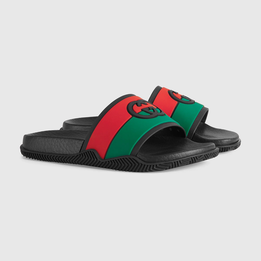 Dép Gucci Interlocking G Slide 'Black' 681330-JFA00-8815 - Ảnh 4