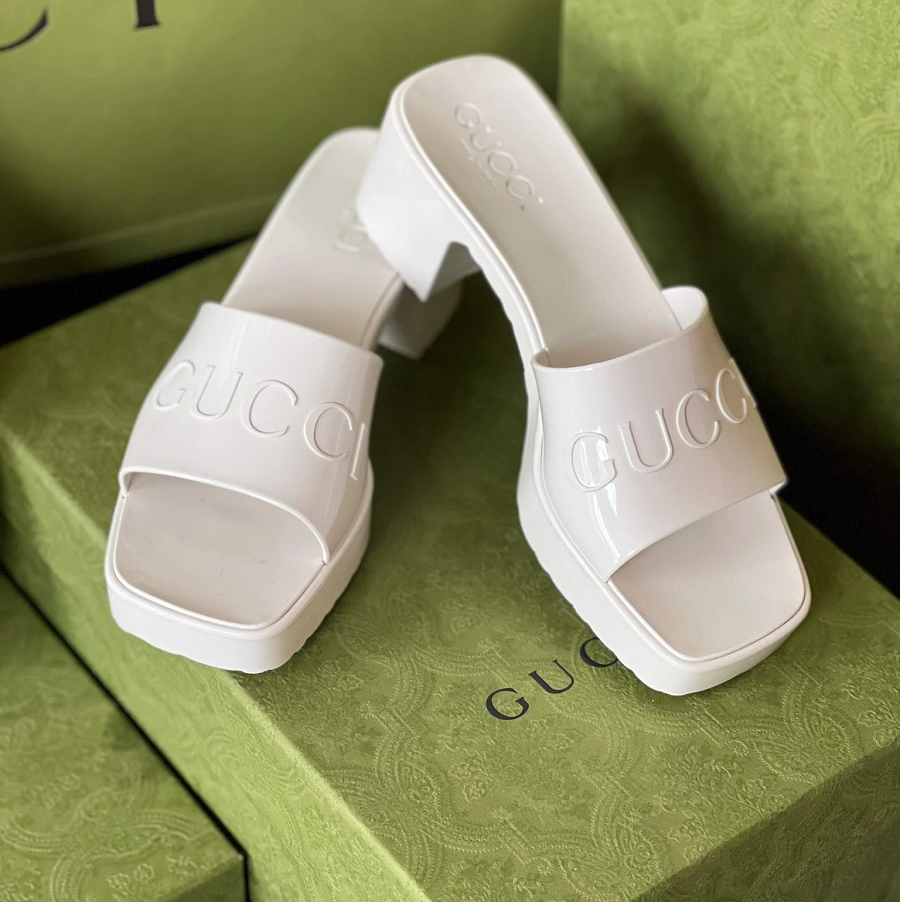 Dép Gucci Rubber Slide 'White' 624730-J8700-9022 - Ảnh 3