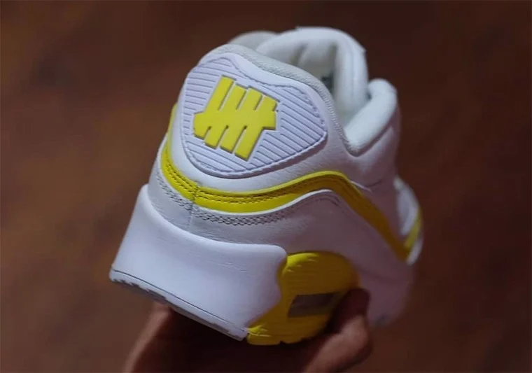 Giày Nike Undefeated x Air Max 90 'White Optic Yellow' CJ7197-101 - Ảnh 6