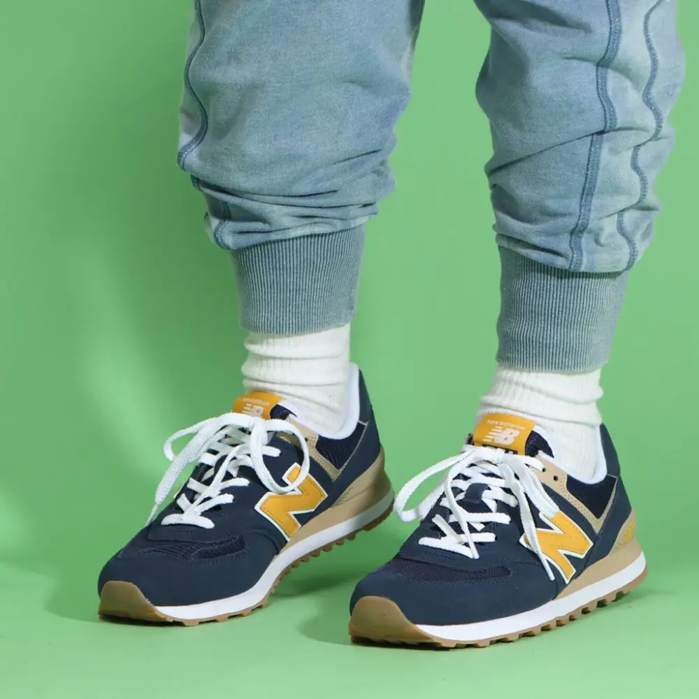 Giày New Balance 574 'Navy Yellow' ML574SPF - Ảnh 5