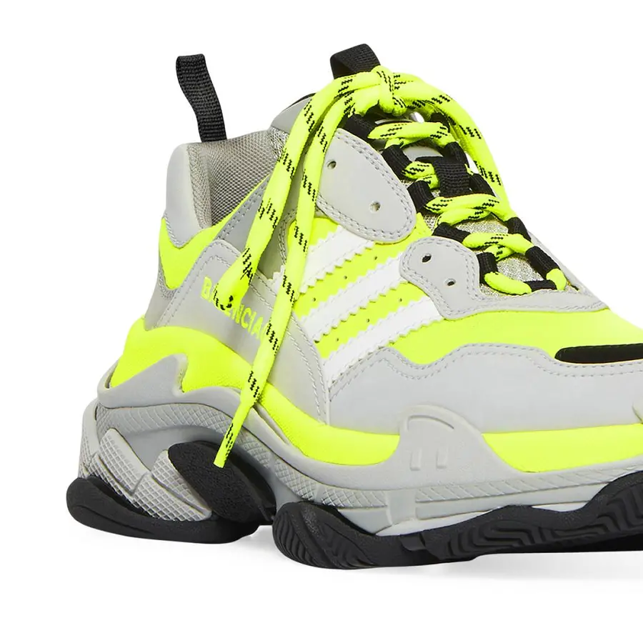 Giày Balenciaga x Adidas Triple S 'Neon Gray' 712821-W2ZB5-7512 - Ảnh 3