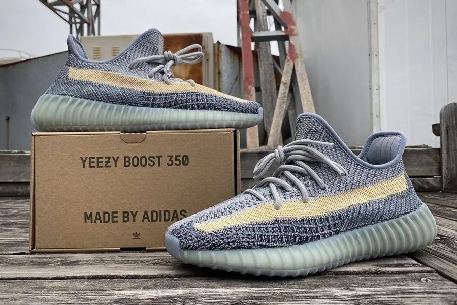 Giày Adidas Yeezy Boost 350 V2 'Ash Blue' GY7657 - Ảnh 3
