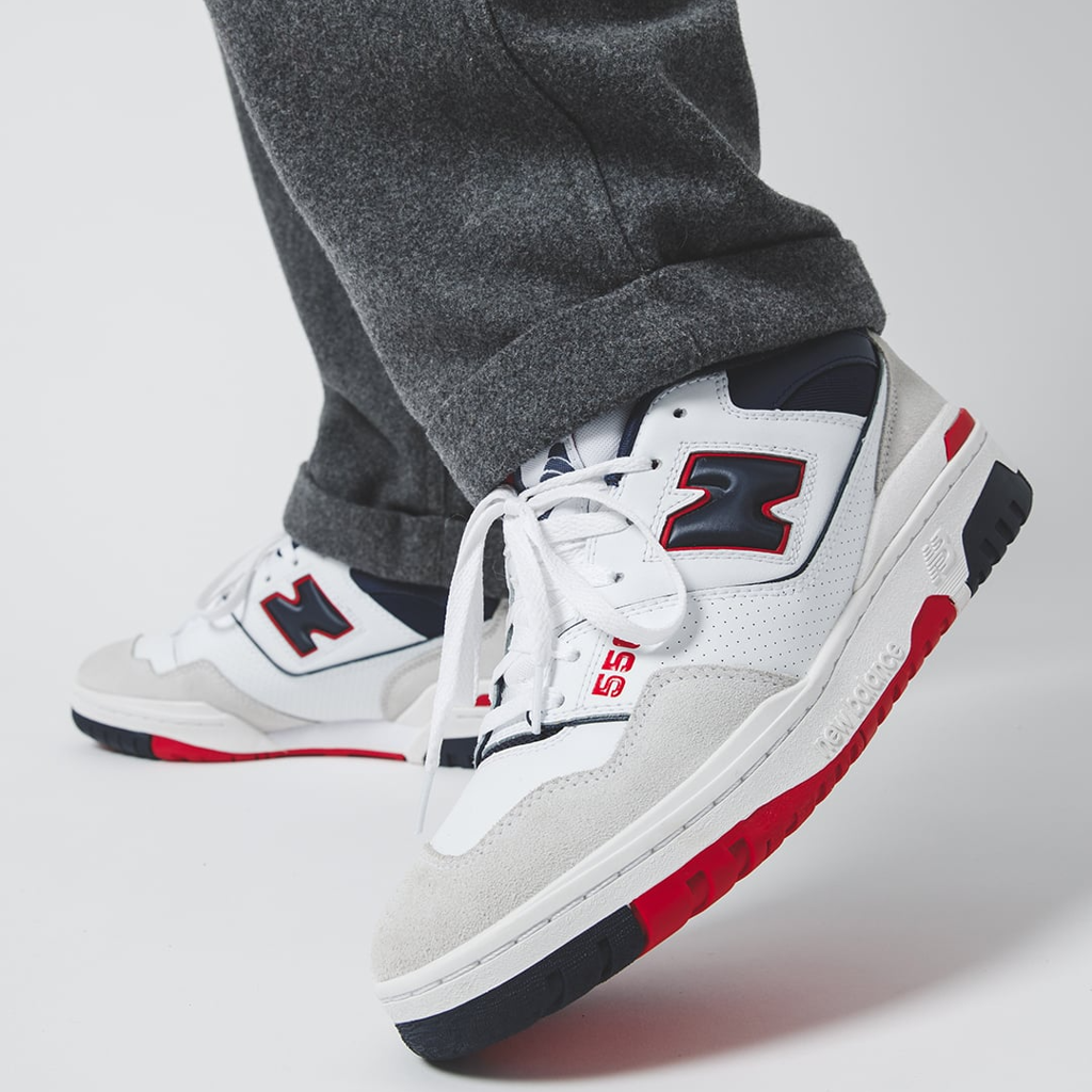 Giày New Balance 550 Premium 'White Navy Red' BB550CC1 - Ảnh 3