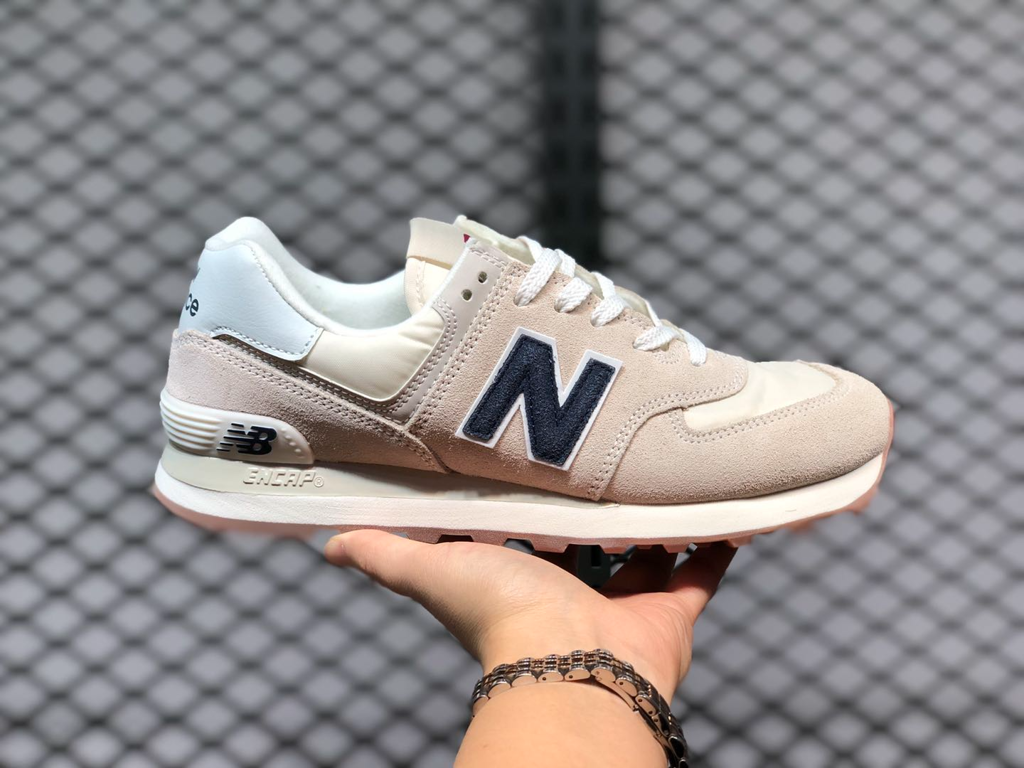 Giày New Balance 574 Running 'Beige Navy' ML574SCD - Ảnh 6