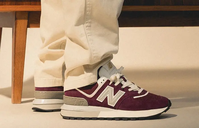 Giày New Balance U574LG AA 'Burgundy' U574LGAA - Ảnh 4