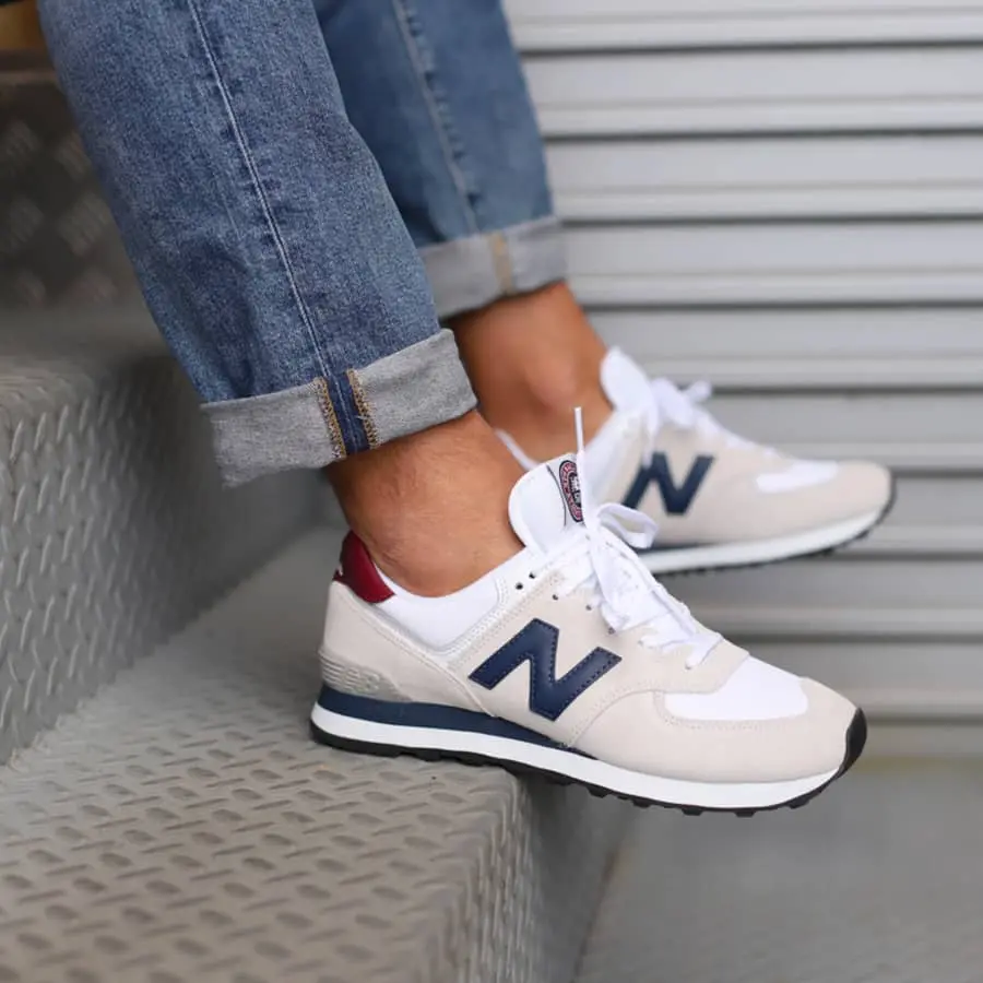 Giày New Balance 574 Classic 'White Natural Indigo' ML574HX2 - Ảnh 3