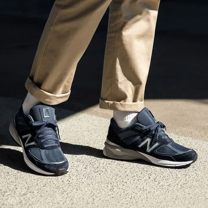 Alternative view of Giày New Balance 990v5 Big Kid ‘Navy’ GC990NV5