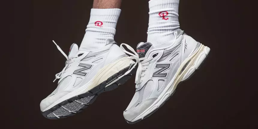 Giày New Balance 990v3 'MiUSA Sea Salt' M990AL3 - Ảnh 3