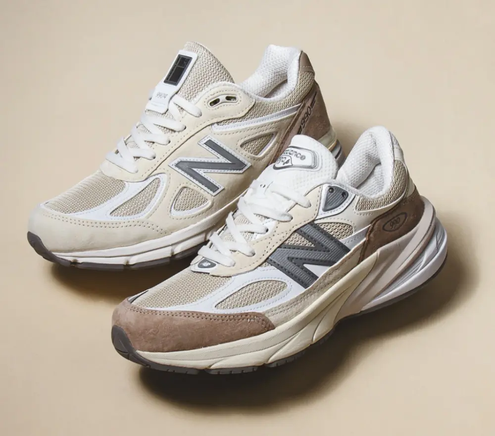 Giày New Balance 990v4 MiUSA Cream U990TE4 - Ảnh 4