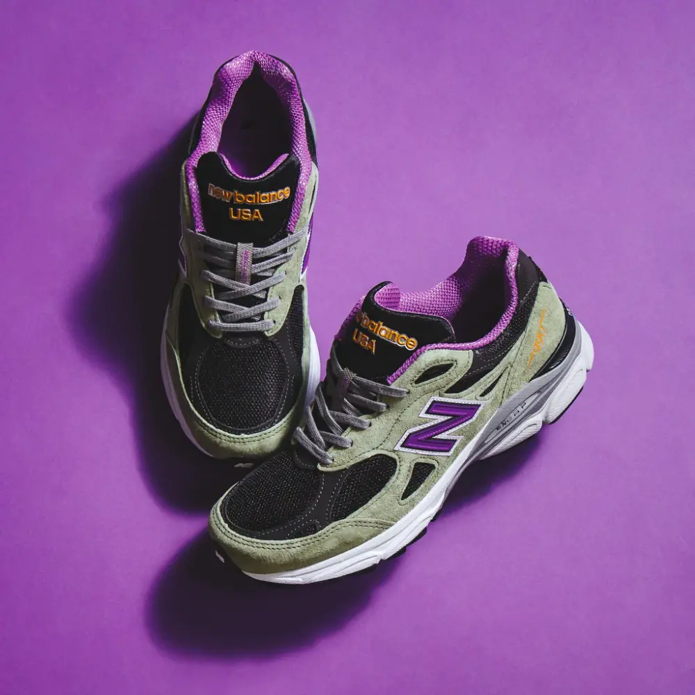 Alternative view of Giày New Balance 990v3 MiUSA Teddy Santis 'Green Purple' M990TC3