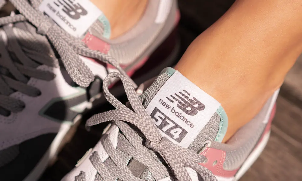Alternative view of Giày New Balance 574 'Grey Purple' WL574LBT
