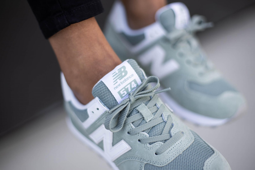 Giày New Balance Wmns 574 'Green White' WL574OAD - Ảnh 4