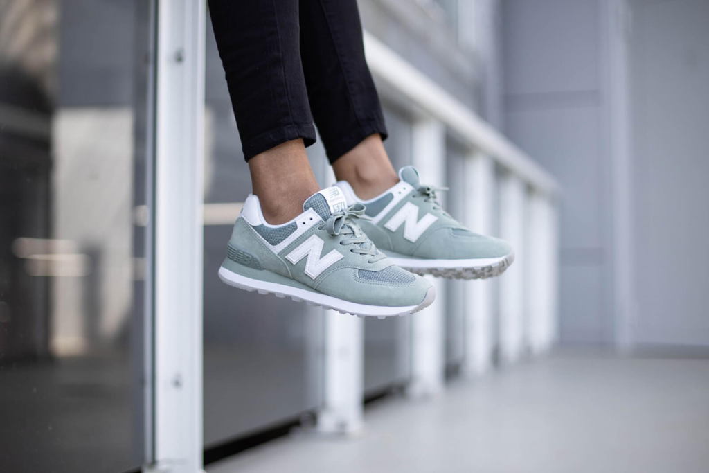 Giày New Balance Wmns 574 'Green White' WL574OAD - Ảnh 5