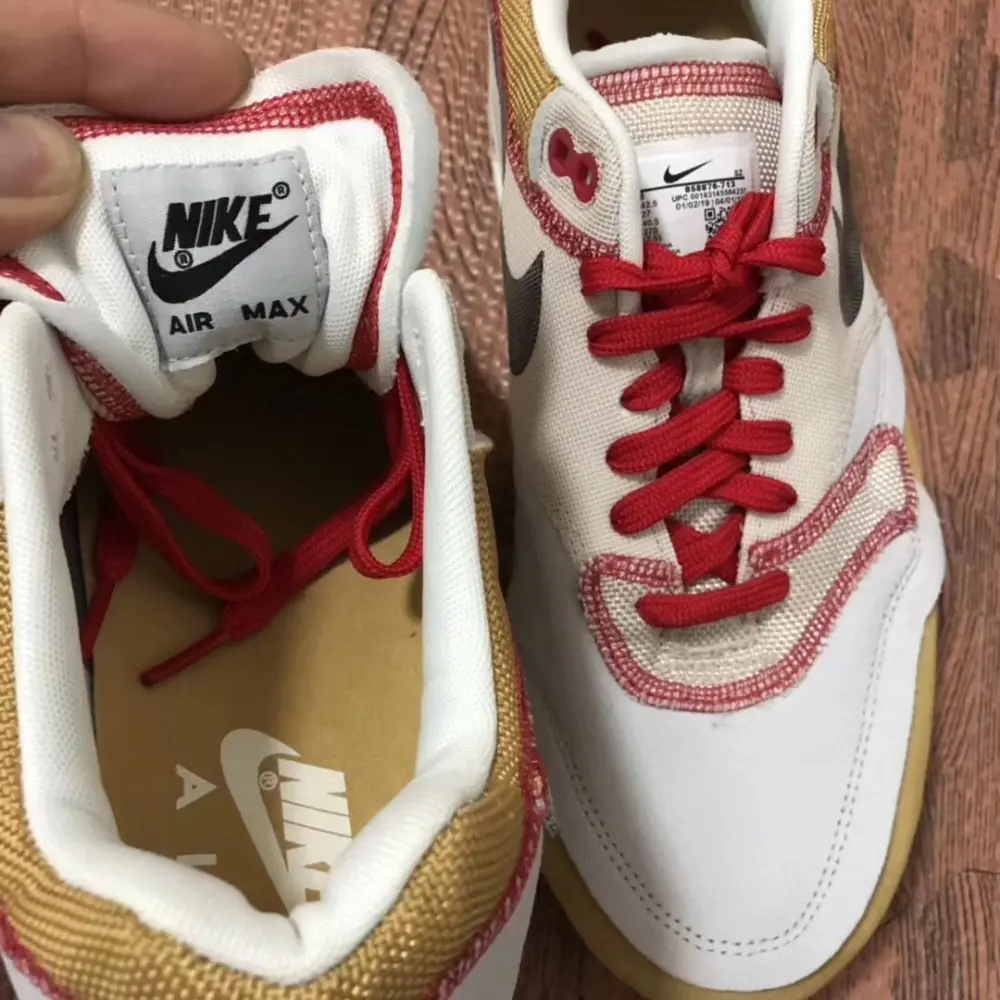 Alternative view of Giày Nike Air Max 1 Inside Out Club Gold Black 858876-713