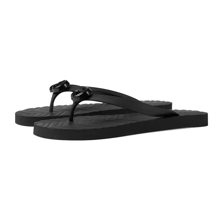 Dép Gucci GG Chevron Thong Sandal Black 659229-J8710-1000 - Ảnh 3
