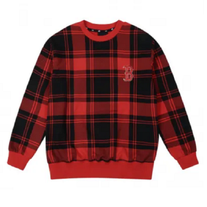 Áo MLB Check All Overfit Sweatshirt Boston Red Sox 31MTE3041-43R