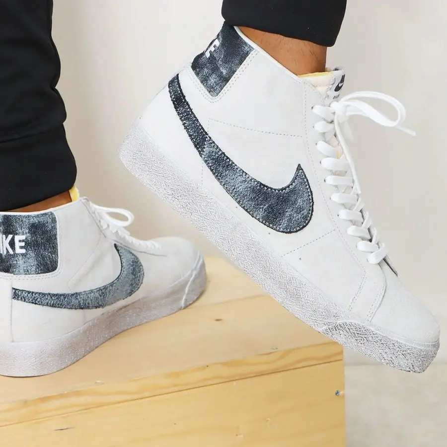 Giày Nike SB Blazer Mid 'Faded' Grey Black DA1839-002 - Ảnh 7