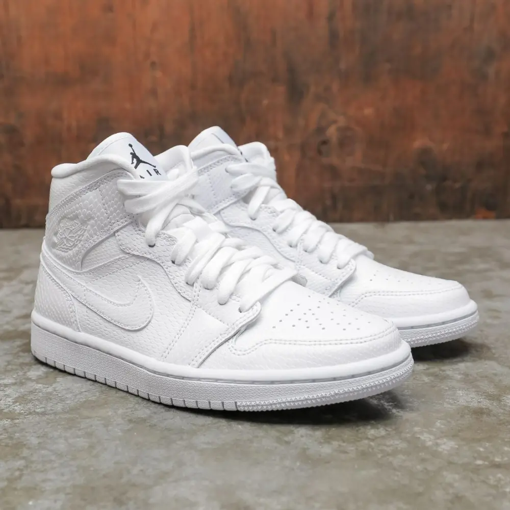 Giày Nike Air Jordan 1 Mid White 'Snakeskin' BQ6472-110 - Ảnh 3