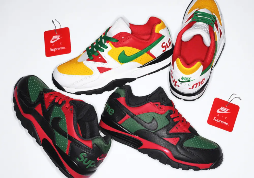 Giày Nike Supreme x Air Cross Trainer 3 Low 'Black Gorge Green' CJ5291-001 - Ảnh 3