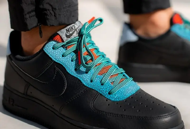 Alternative view of Giày Nike Air Force 1 Low '07 LV8 'Black Obsidian Mist Orange' CK4363-001