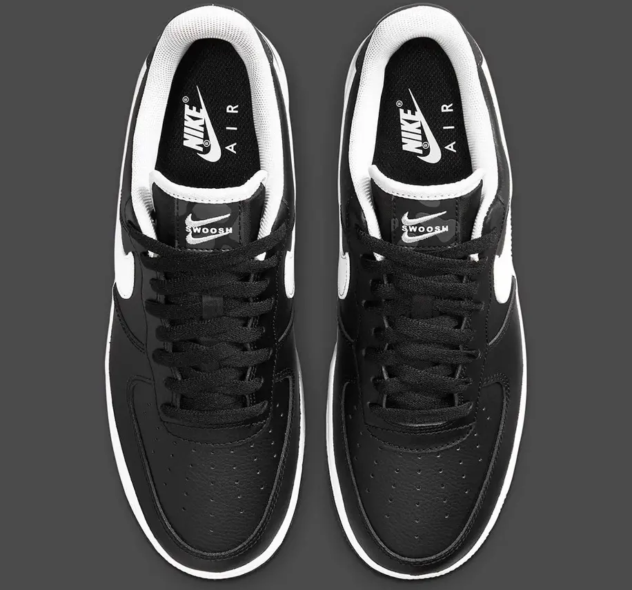 Alternative view of Giày Nike Air Force 1 '07 LV8 'Double Swoosh Black White' CT2300-001