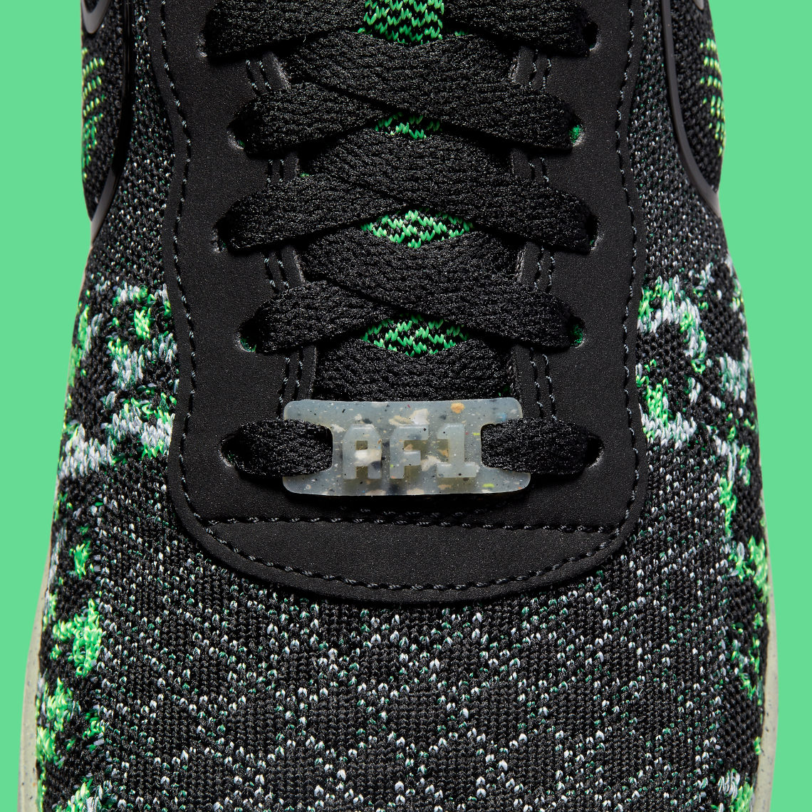 Giày Nike Air Force 1 Low Crater Flyknit 'Black Volt' DM0590-002 - Ảnh 3