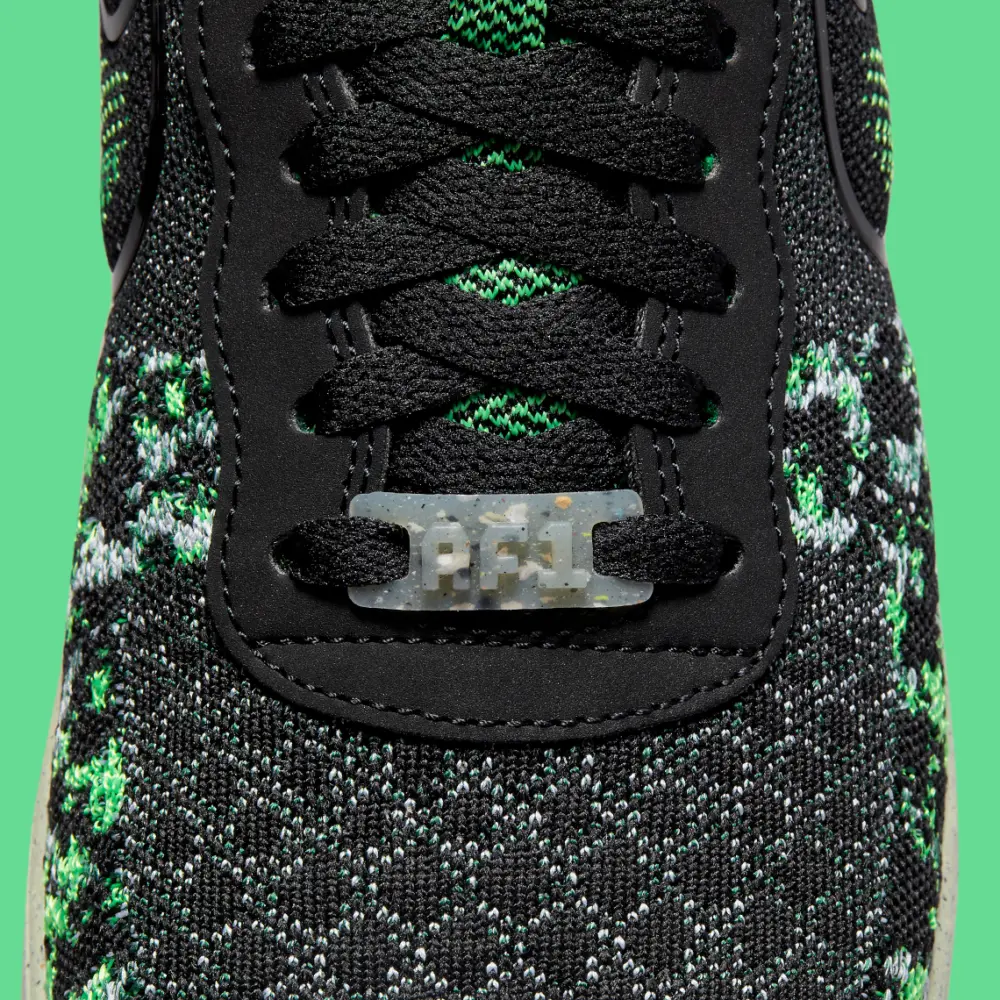 Giày Nike Air Force 1 Low Crater Flyknit 'Black Volt' DM0590-002 - Ảnh 3