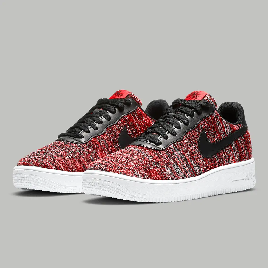 Giày Nike Air Force 1 Flyknit 2.0 ‘University Red Black’ CI0051-600 - Ảnh 6