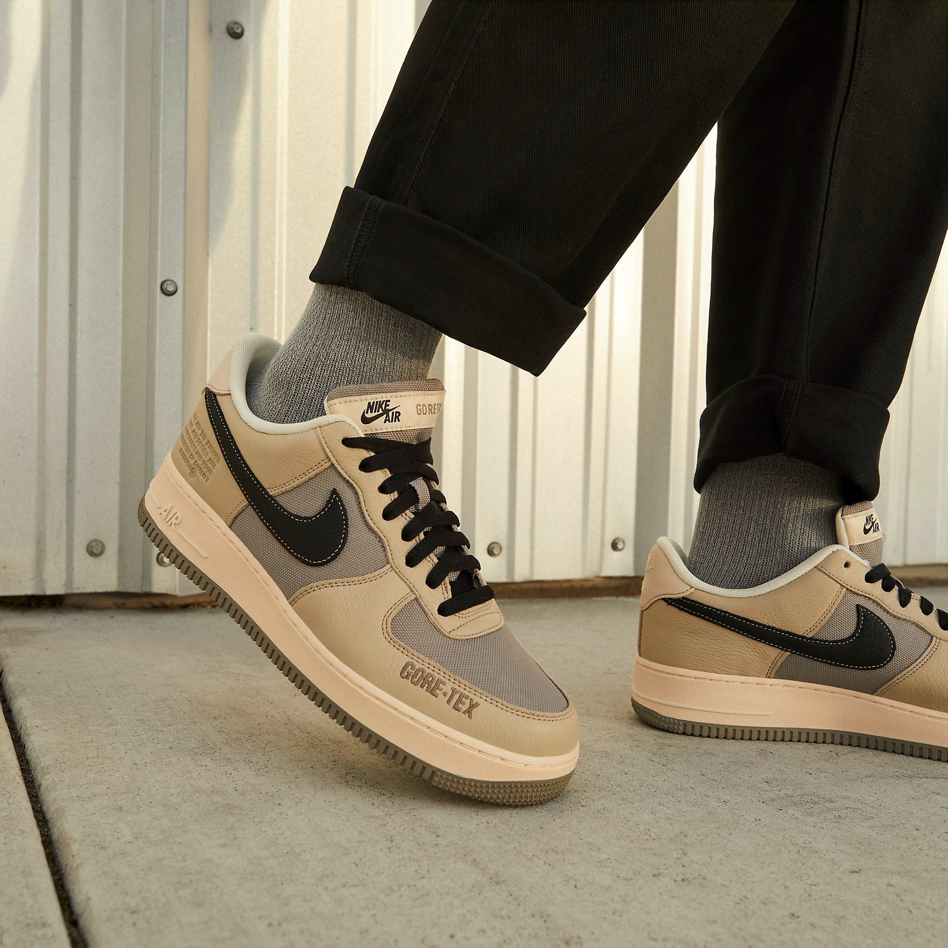 Giày Nike Air Force 1 Low Gore Tex 'Olive Black' DO2760-206 - Ảnh 5