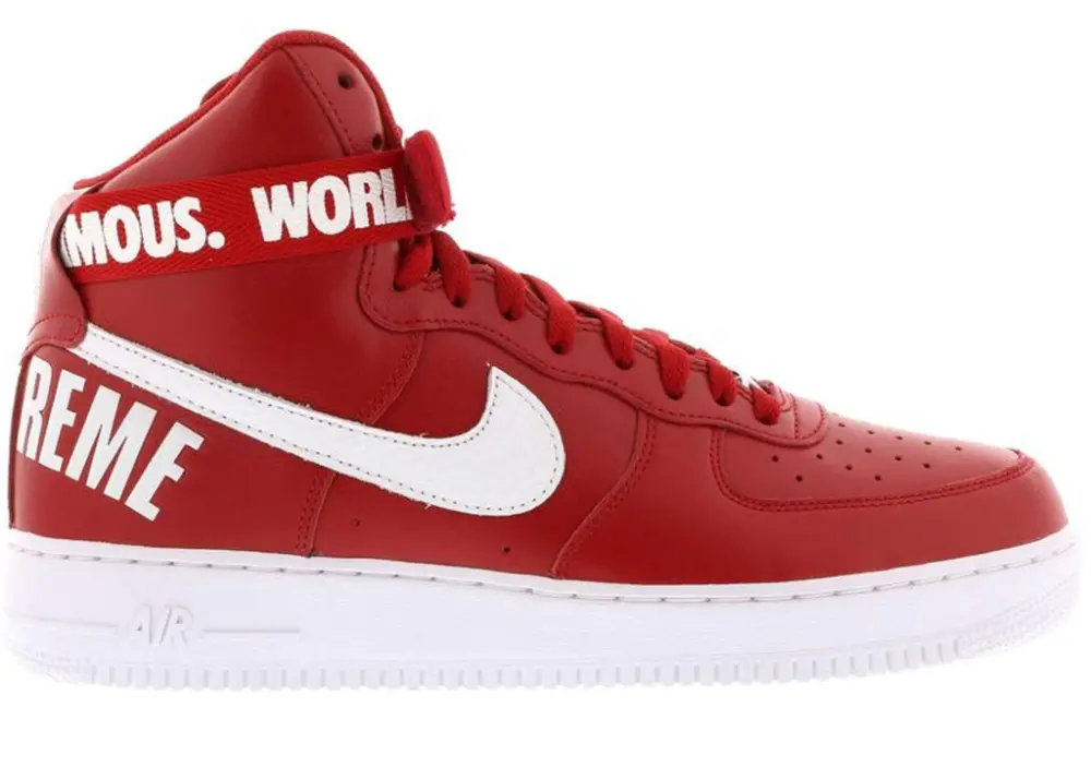 Giày Nike x Supreme Air Force 1 High 'World Famous Red' 698696-610