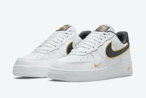 Alternative view of Giày Nike Air Force 1 '07 LV8 'Metallic Swoosh Pack White Metallic Gold'