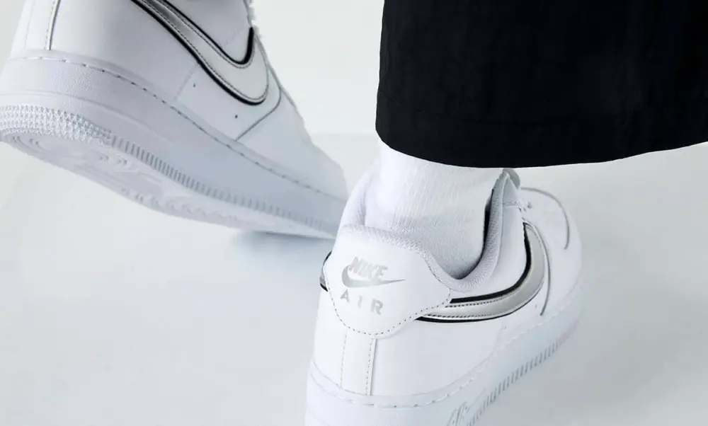 Giày Nike Wmns Air Force 1 '07 Essential 'White Metallic Silver' DD1523-100 - Ảnh 4
