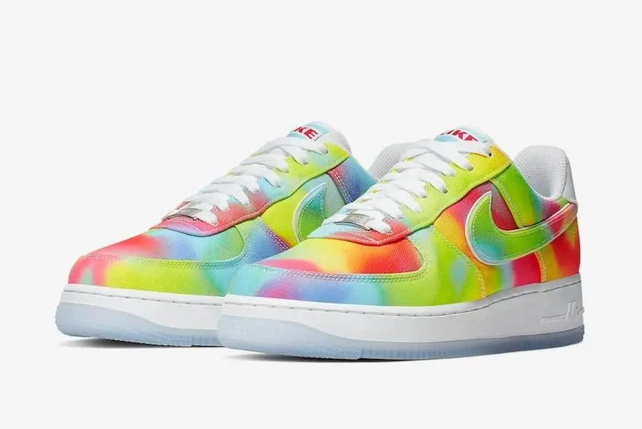 Alternative view of Giày Nike Air Force 1 Low Tie Dye Chicago CK0838-100
