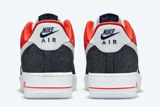 Giày Nike Air Force 1 ’07 LX ‘White Red Denim’ DJ5174-100 - Ảnh 4