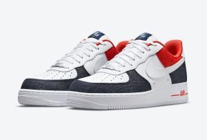 Alternative view of Giày Nike Air Force 1 ’07 LX ‘White Red Denim’ DJ5174-100