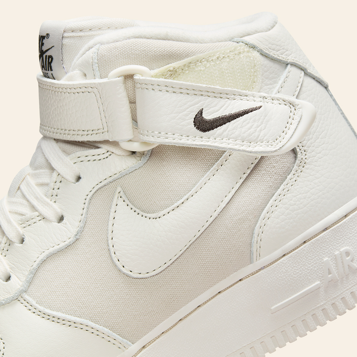 Giày Nike Air Force 1 Mid 'Light Bone' FB2036-101 - Ảnh 6