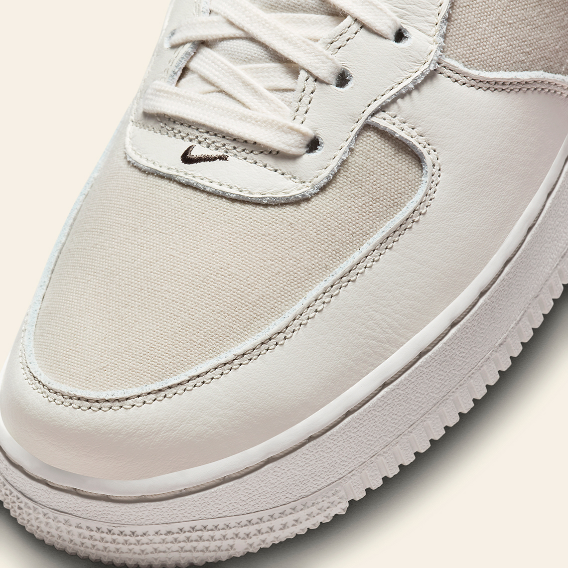Giày Nike Air Force 1 Mid 'Light Bone' FB2036-101 - Ảnh 7