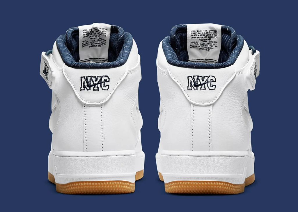 Giày Nike Air Force 1 Mid Jewel NYC 'White Navy Blue' DH5622-100 - Ảnh 10