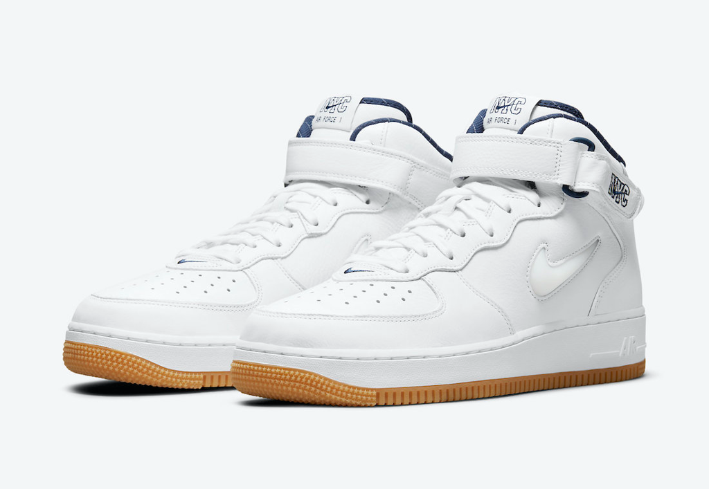 Giày Nike Air Force 1 Mid Jewel NYC 'White Navy Blue' DH5622-100 - Ảnh 8