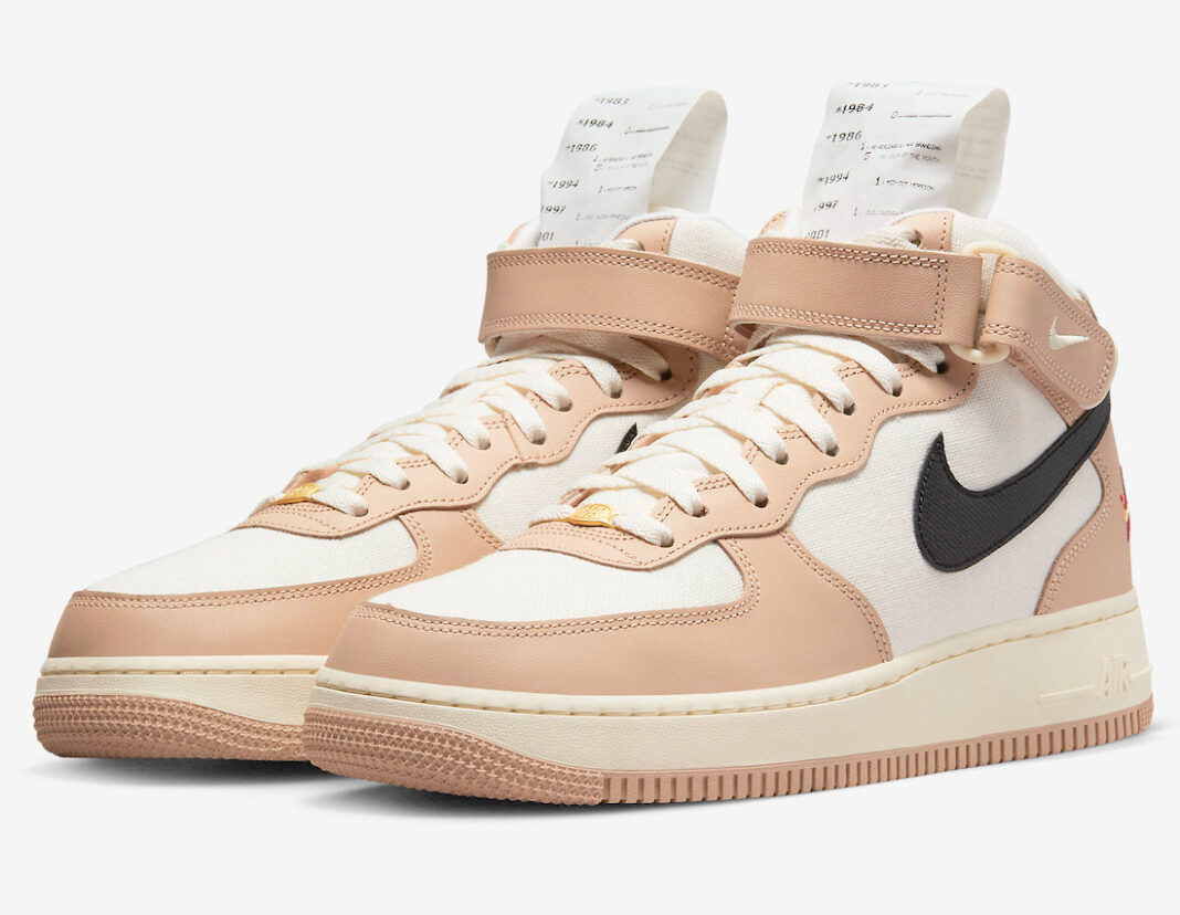 Giày Nike Air Force 1 Mid '07 LX Pale Ivory Shimmer 'Pale Ivory' DX2938-200 - Ảnh 5