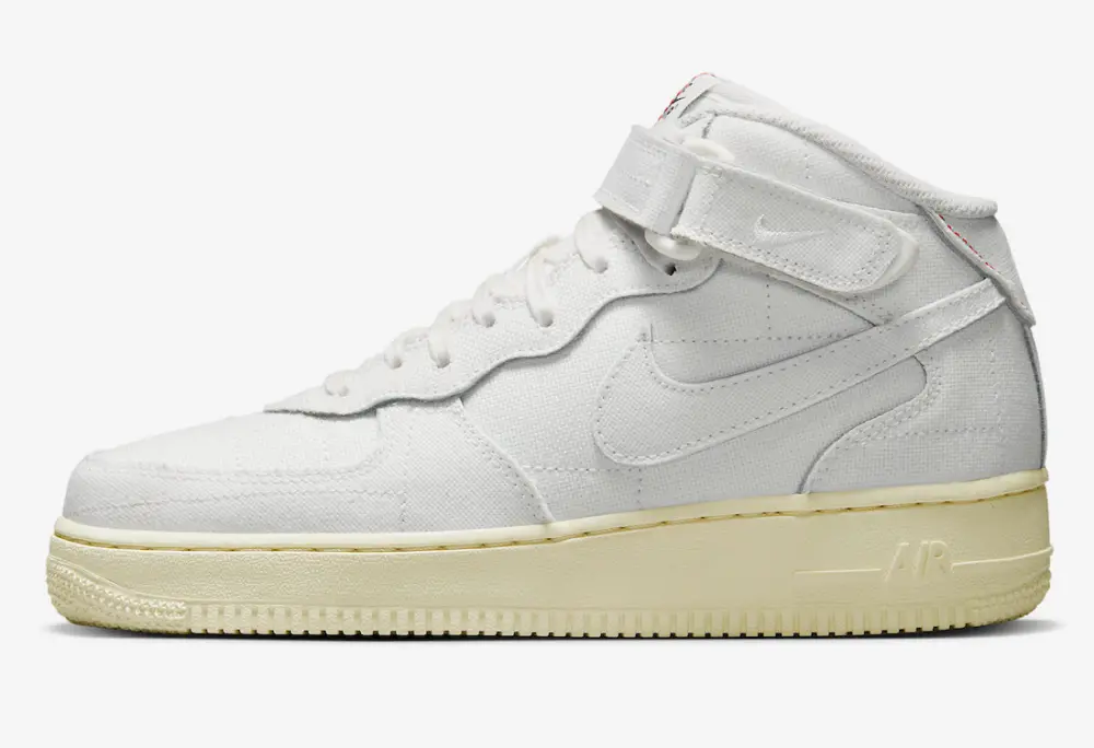 Giày Nike Air Force 1 ’07 Mid ‘White Canvas’ DZ4866-121 - Ảnh 4