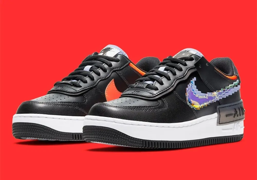Giày Nike Wmns Air Force 1 Shadow SE 'Pixel Swoosh Off Noir' - Ảnh 3
