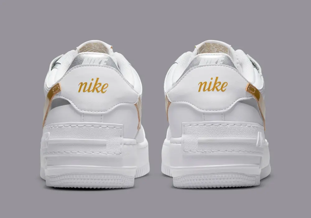 Giày Nike Wmns Air Force 1 Shadow 'White Metallic Gold' DM3064-100 - Ảnh 5